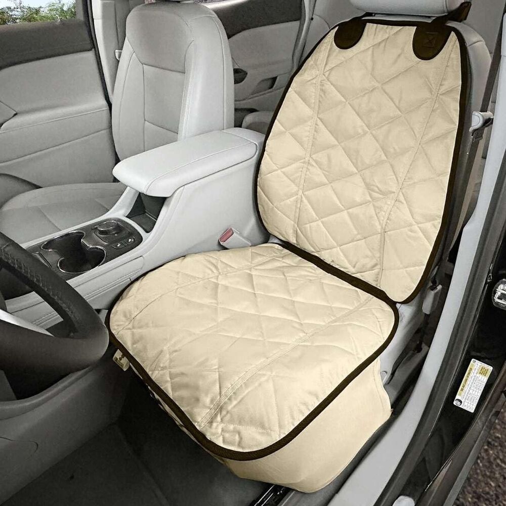 4Knines Heavy Duty Front Bucket Seat Cover for Dogs, Universal Fit, Tan, New!
